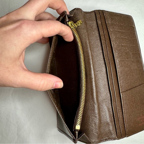 Louis Vuitton Damier Ebene Brazza Long Bifold Wallet with COA - Picture 8 of 11